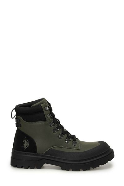 U.S. Polo Assn. Ανδρικές Cool Comfort Biker Αντιολισθητικές Χακί Χειμερινές Μπότες - Ανδρικές Χειμερινές Μπότες