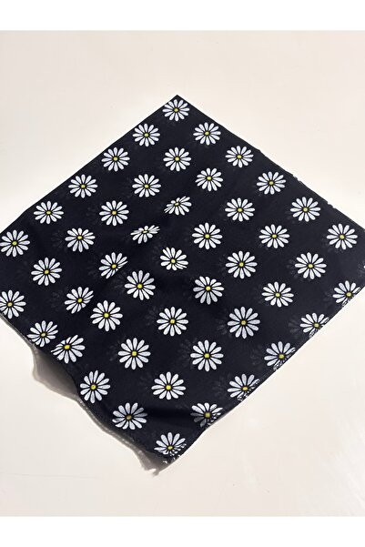brako tekstil Daisy Patterned Bandana - Purple and Black Floral Headband Hair...