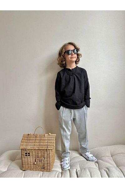 YİGİT BUTİK Yigit Butik Linen Fabric Boy's Bottom and Top Set