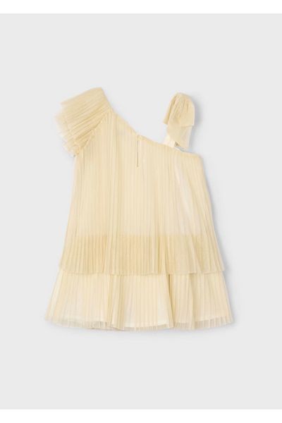 MAYORAL Limi Girl Asymmetrical Pleated Tulle Dress