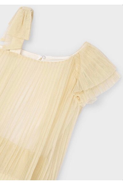 MAYORAL Limi Girl Asymmetrical Pleated Tulle Dress