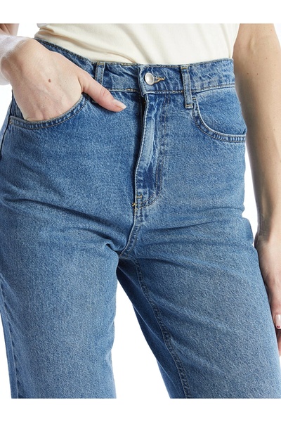 LC Waikiki LCW Jeans İNDİGO Straight Fit Kadın Jean Pantolon
