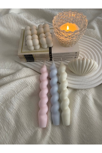 mumeleven Kalın Şamdan Burgu Mum Set | 3 Adet | Pinterest Mumlar