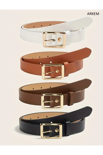 ARKEM CLUB Kadın Kemer 4 lü Set Günlük Kullanım İçin Çoklu Konbin Elbise Pant...