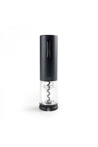 Lacor Professional electric aluminum corkscrew, Black Matte, with USB charging and seal pliers