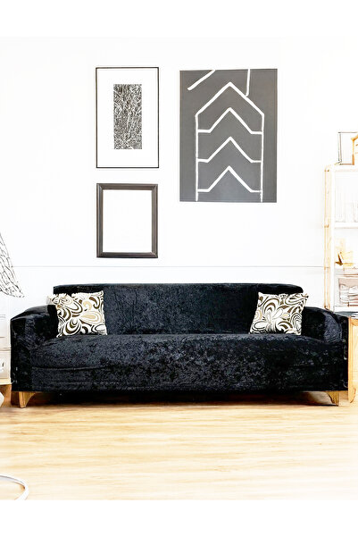 TUCHMALL Velvet 3 seater sofa cover Elastic Sofa Cover| Elastic Sofa Cover| Seat Cover
