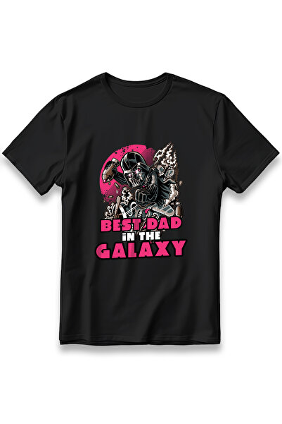 EZG Business Μπλουζάκι με στάμπα Best Dad Darth Vader, 100% βαμβακερό, με χον...