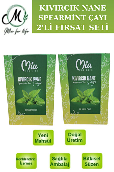 Mia For Life Kıvırcık Nane Çayı Spearmint Tea 30 Süzen 2'li Fırsat Paketi