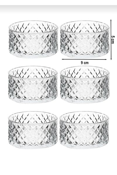 Lizzy 6 Pieces Dessert and Cookie Glass Bowl