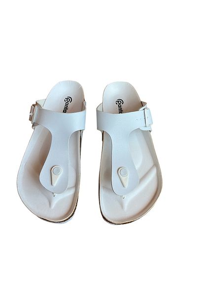 COMFORT OF PANTOFOLE mushroom sole unisex white slippers