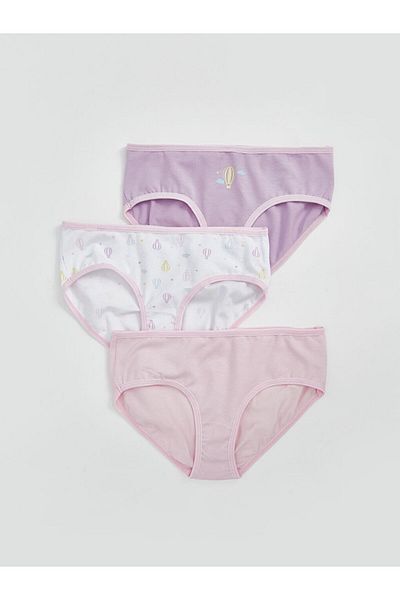 LC Waikiki New Season Printed Girl's Panties 3 Pack - S57738Z4