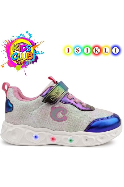 KCMN Cool YukiS Işıklı Ortopedik Taban Kız Çocuk Spor Ayakkabı MOR