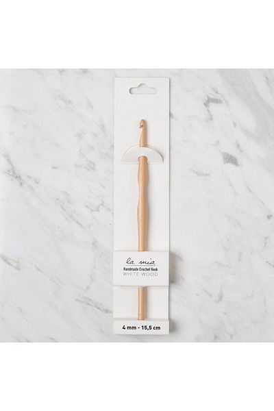 SAVA HOME COLLECTİON Κροσέ La Mia Whitewood 4 mm 15,5 cm από ξύλινο μαλλί