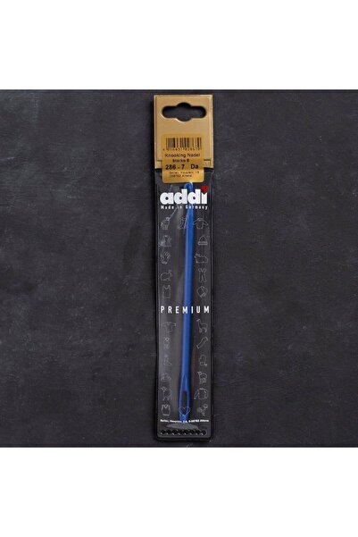 N&M STORE Addi 6mm Blue Needle Perforated Crochet - 286-7