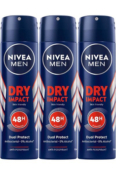 NIVEA رذاذ تأثير جاف 150 مل × 3