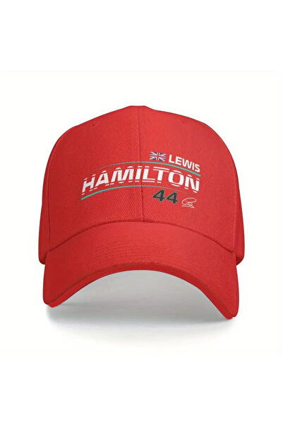 l'eivor F1 Сер Льюїс Капелюх з червоним принтом і застібкою-кнопкою