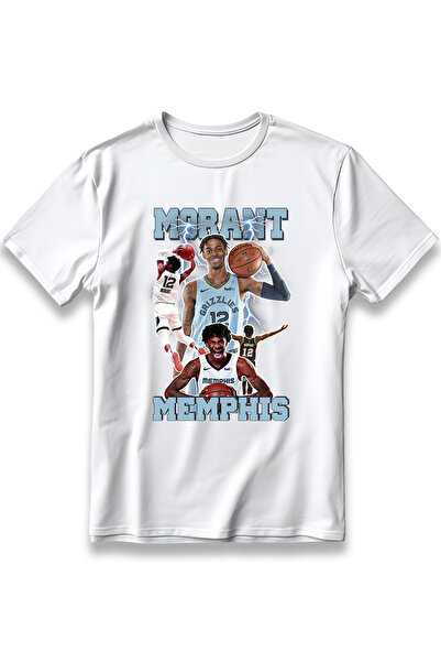 EZG Business Tricou oversize unisex Ja Morant Head, 100% bumbac, țesătură gro...