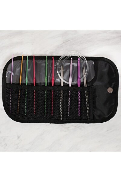 NOVAHAVEN Loren Bag Crochet and Knitting Accessories Set