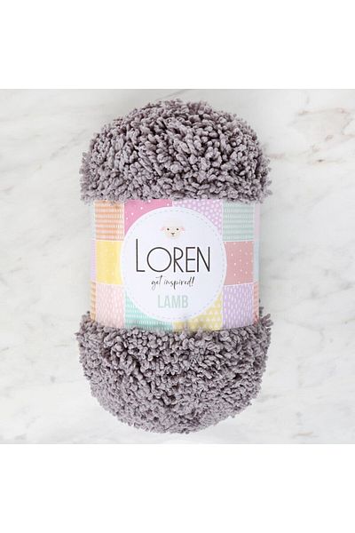 Loren Πλεκτό νήμα από αρνί σε γκρι χέρι - R025