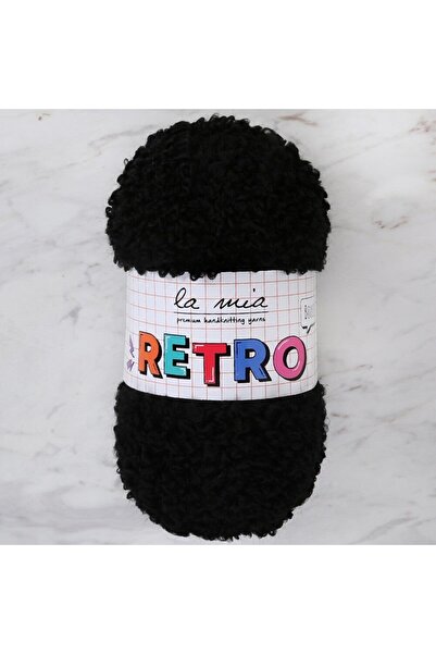 N&M STORE حبل الحياكة اليدوي باللون الأسود من La Mia RETRO - LM6500