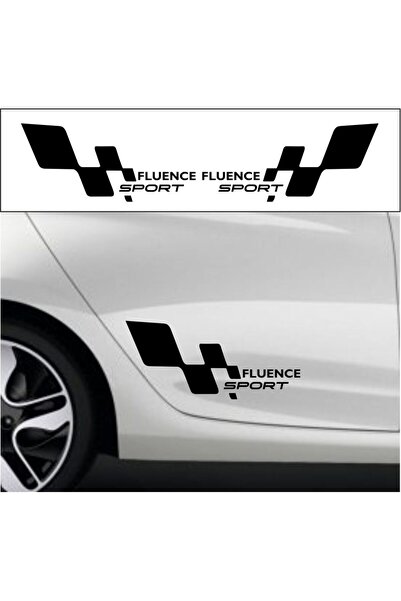 Oto Sticker ملصق علم الباب الجانبي رينو فلوينس سبورت 30 سم 2 قطعة.