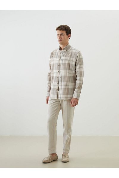 LC Waikiki Regular Fit Long Sleeve Plaid Men's Lumberjack Shirt