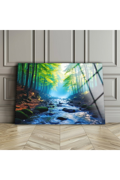 BV DEKOR Μοντέρνα γυάλινη εκτύπωση τοπίου, Εκτύπωση υψηλής ποιότητας σε σκληρ...