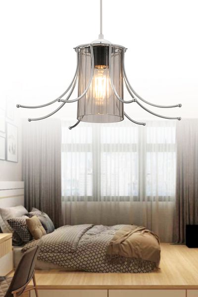 Trend Kitchen Modern Living Room, Living Room, Bedroom, Hall, Kitchen Smoked Mica Glass with Chandelier
