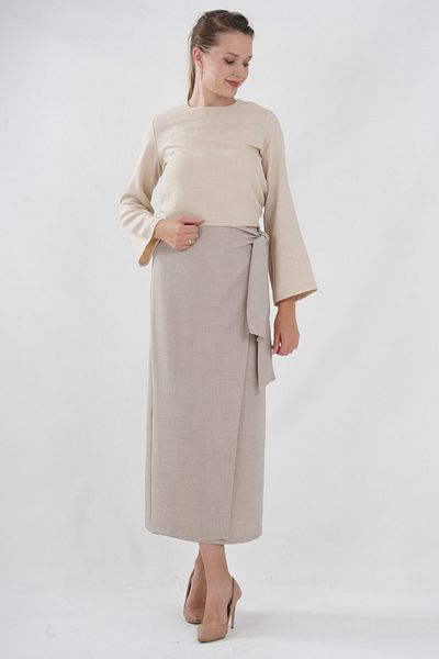 bayan sosyete Linen Skirt