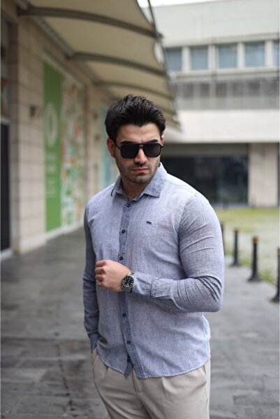 Viyamo Men's Cotton Linen Fabric Shirt