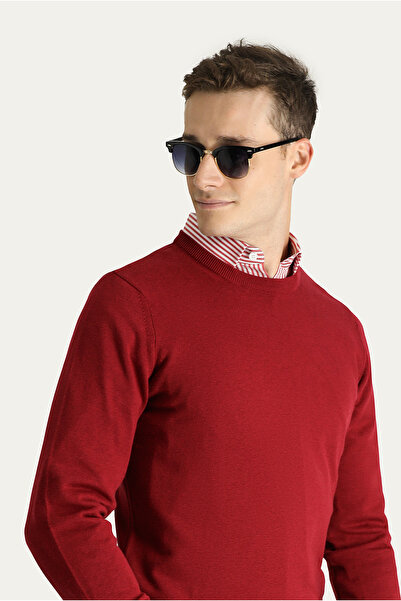 Kiğılı Crew Neck Slim Fit Slim Fit Cotton Knitwear Sweater