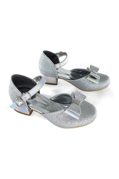 İzmir BDK Butik Girl's Glitter Evening Dress Shoes Wedding Shoes Girl's Heeled Shoes