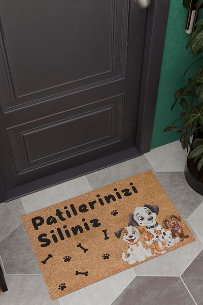 Charmbi Dog Paws Decorative Multi-Purpose Interior and Exterior Door Mat