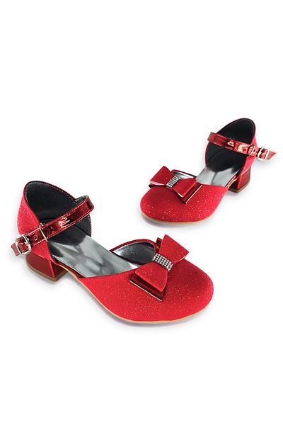 İzmir BDK Butik Girl's Glitter Evening Dress Shoes Wedding Shoes Girl's Heeled Shoes