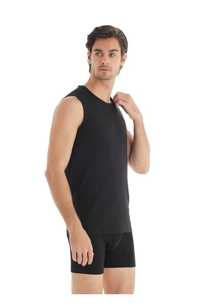 Blackspade Tender Cotton Men's Sleeveless T-shirt 9234 - Black