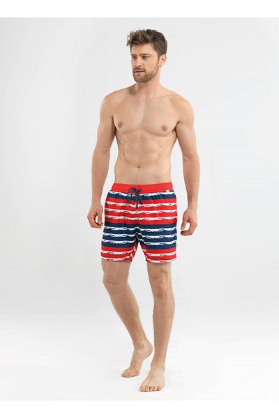 Blackspade Men's Shorts Swimsuit - 8558 - Red