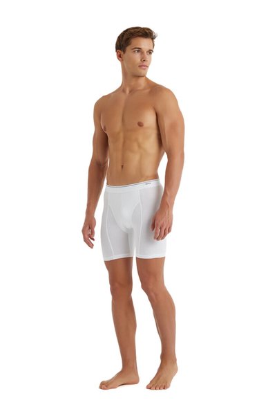 Blackspade Men's Cotton Elastane Retro Boxer Tender Cotton 9216 - White