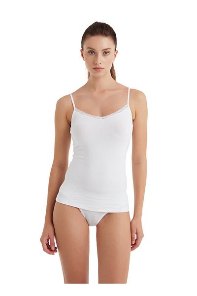 Blackspade Γυναικείο εσώρουχο με λεπτό λουράκι Comfort Elegance 1365 - Λευκό