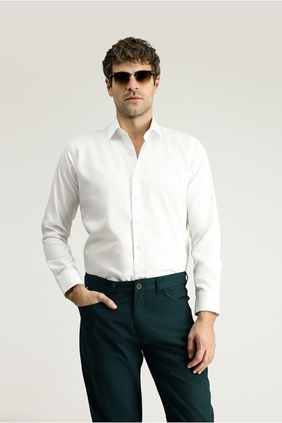 Kiğılı Long Sleeve Slim Fit - Non Iron Satin Cotton Classic Shirt