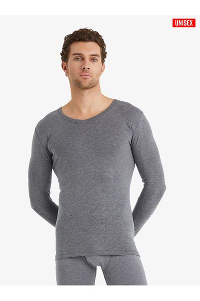 Blackspade Unisex Θερμικό T-Shirt 2ο Επίπεδο 1257 - Γκρι μελανζέ