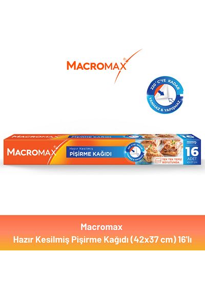 MACROMAX Ready Cut 16 Pcs Greaseproof Baking Paper