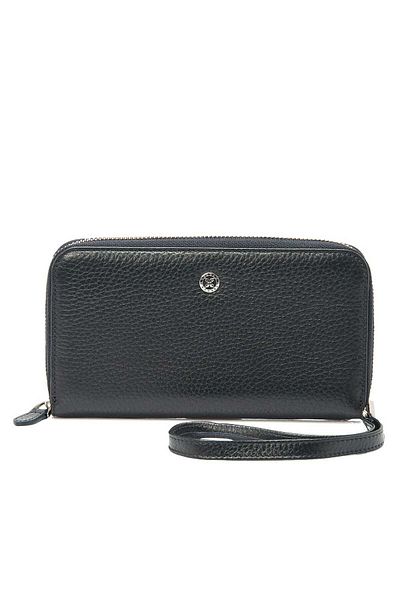 Tergan Navy Blue Leather Women's Wallet - S1Cb 00005734 -A38