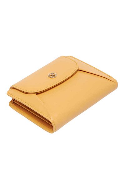 Tergan Yellow Leather Women's Wallet - S1CB00005714-E96