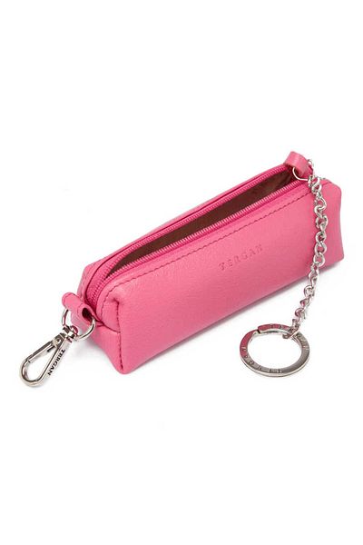 Tergan Pink Genuine Leather Unisex Keychain - S1An 00000217 -H68
