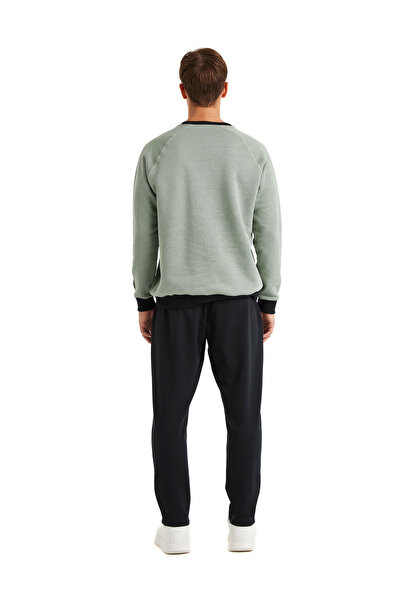 Blackspade Πράσινο ανδρικό στρογγυλό κανονικό φούτερ 40622