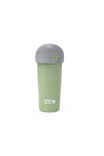 Nava Sticla de plastic cu pai Nava 380 ml verde