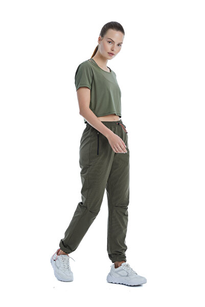 Blackspade Women's Crop T-Shirt 70504 - Khaki