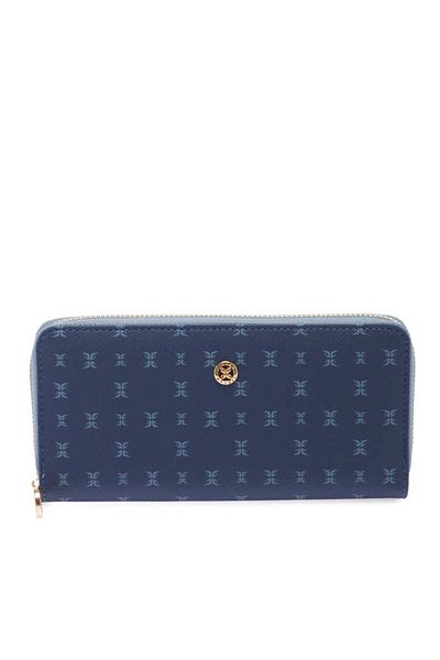 Tergan Navy Blue Print Women's Wallet - S1Cb00055813-U3A
