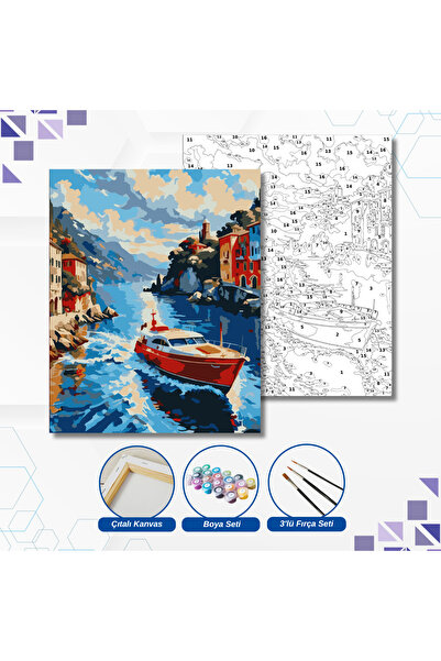 tuvval Sayılarla Boyama Set TEKNE 30x40 Cm