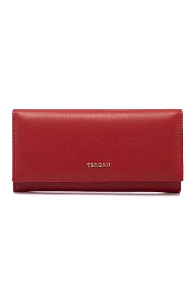 Tergan Red Genuine Leather Women's Wallet - S1Cb 00005807 -A86